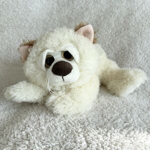 Ganz Luvkinz Cat White Big Sad Eyes Stuffed Animal Plush Toy H12547